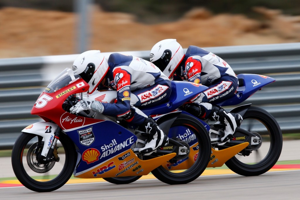 Two SAATC riders in action during the test in Aragon, Spain